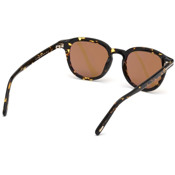 Men Sunglasses Tom Ford FT 0816 Pax 52E Shiny Dark Havana Brown Lenses AUTHENTIC - Picture 12 of 16